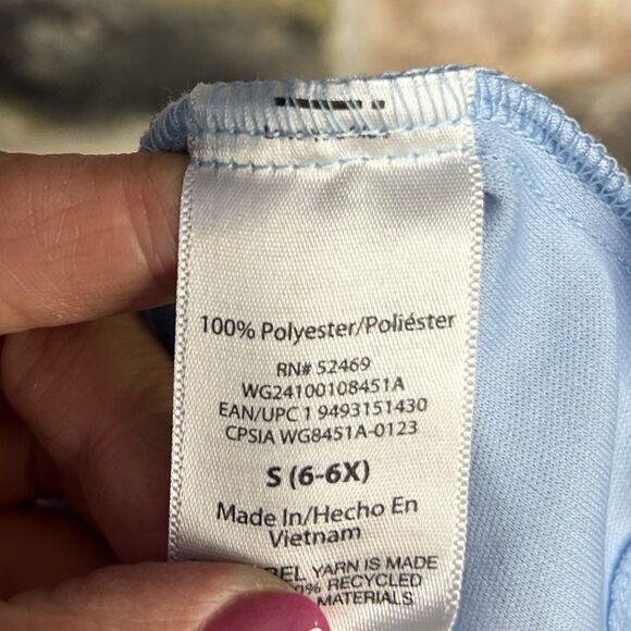 Wonder Nation Baby Blue Floral Open Rib Midi Dress Girls Small (6/6X) - Picture 5 of 6